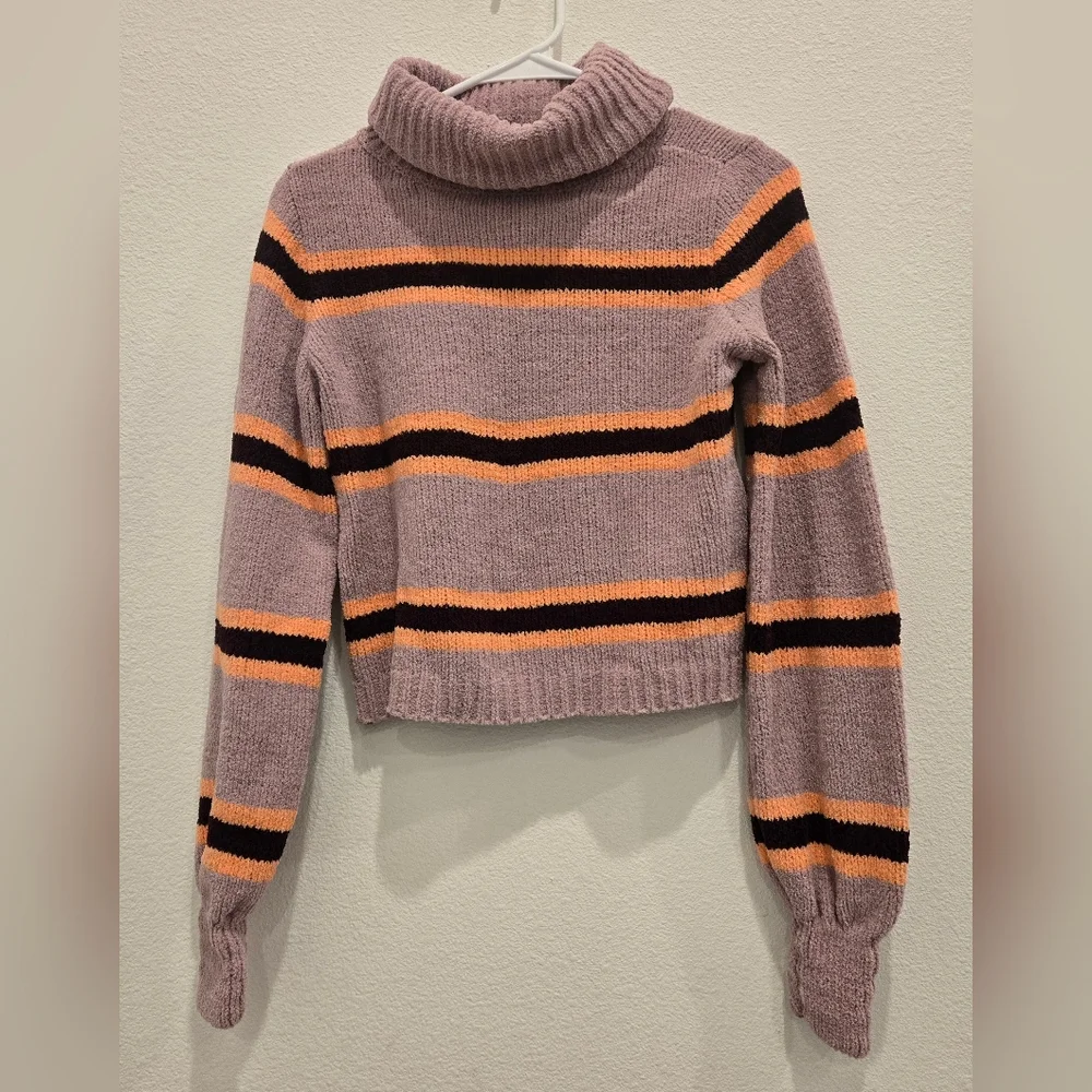 Wild Fable Orange and Nude ‎ Cowl Neck Sweater